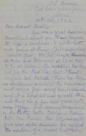 Letter From Jessie Love To Maggie Jack October 16 1882 Alexander Street A Proquest Company