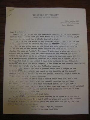 Charles Korte to Stanley Milgram, December 20, 1967 Charles Korte to Stanley Milgram, December 20, 1967