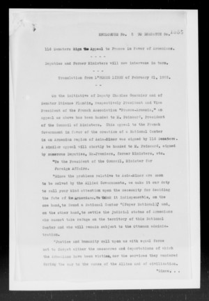 116 Senators Sign the Appeal to France in Favor of Armenians. 116 Senators Sign the Appeal to France in Favor of Armenians.