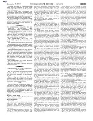 Congressional Record - Introduction Of The Comprehensive Peace In Sudan Act Of 2004, December 7, 2004 Congressional Record - Introduction Of The Comprehensive Peace In Sudan Act Of 2004, December 7, 2004