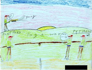 Panthers vs Pythons drawings from 1949 Camp Study Panthers vs Pythons drawings from 1949 Camp Study