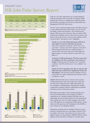 January 2014 HR Jobs Pulse Survey Report January 2014 HR Jobs Pulse Survey Report