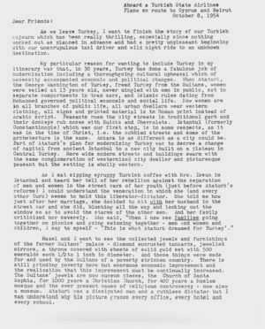 Letter from Dorothy Hutchinson to Friends, October 8 , 1954 Letter from Dorothy Hutchinson to Friends, October 8 , 1954