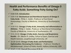 Health and Performance Benefits Of Omega-3 Fatty Acids: Something Fishy Going On?