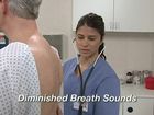 Auscultation of Breath Sounds: Abnormal Breath Sounds, Characteristics of diminished breath sounds in emphysema patients, asthma patients and others