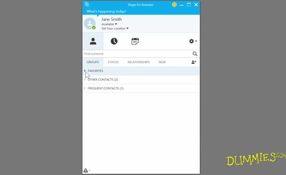Managing Frequent Skype for Business Contacts