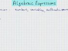 College Algebra, Chapter 1: Intro to Algebra, Algebraic Expressions: Intro & Substitution