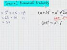 College Algebra, Chapter 1: Intro to Algebra, Special Binomial Products: Special Binomial Products - Part 1