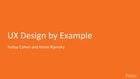 UX Design by Example
