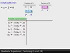 Algebra II, Episode 9, Quadratic Equations - Factoring (9 of 10)