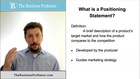 Marketing, What is a Positioning Statement