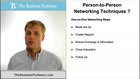Person to Person Networking Techniques: Step by Step