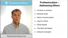 Professionalism, How to Address Others